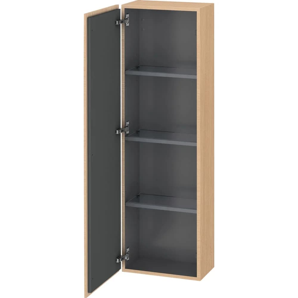 Duravit Halbhochschrank L-Cube 40x24,3x132cm, Tür links, Eiche natur