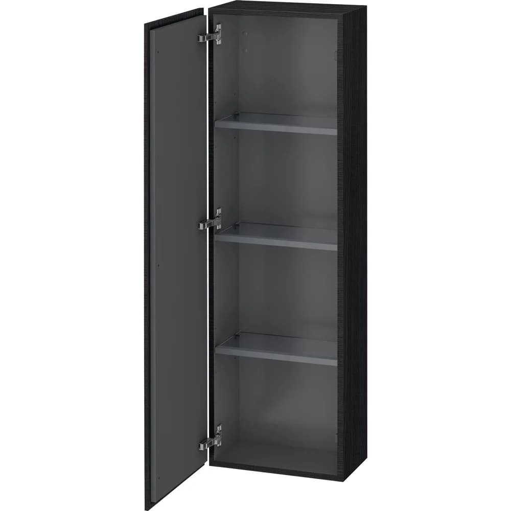 Duravit Halbhochschrank L-Cube 40x24,3x132cm, Tür links, Eiche schwarz