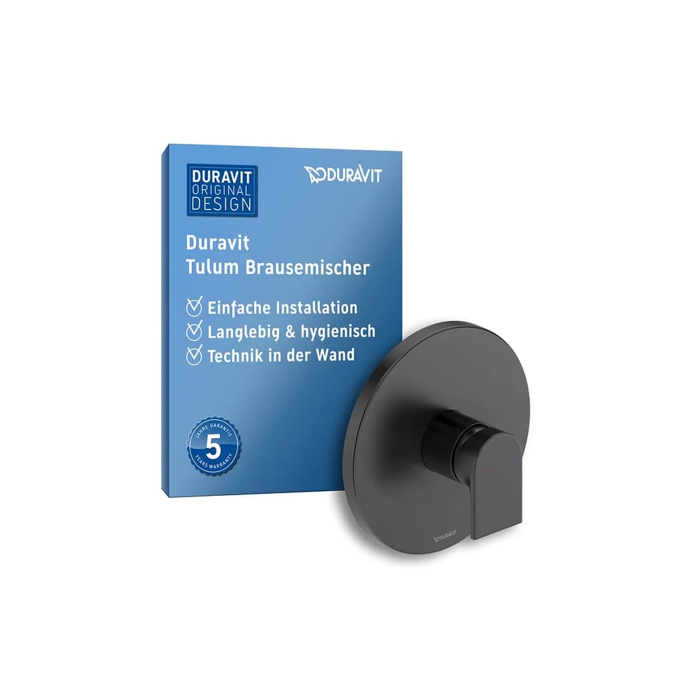 Duravit Fertigmontageset Tulum UP-Brause-Einhebelmischer, 1 Verbr., schwarz matt