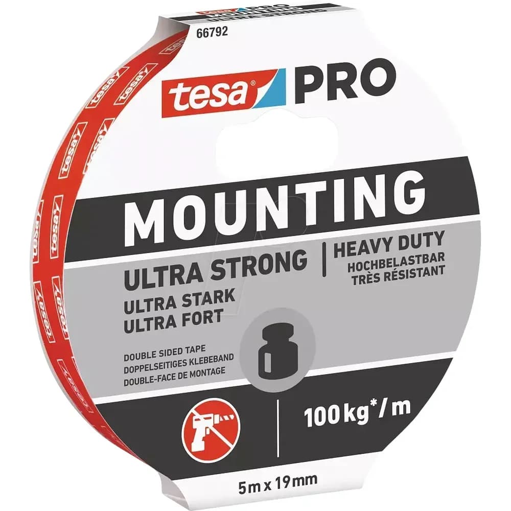 Montageband Mounting PRO Ultra Strong 66792 weiß L.5m B.19mm TESA