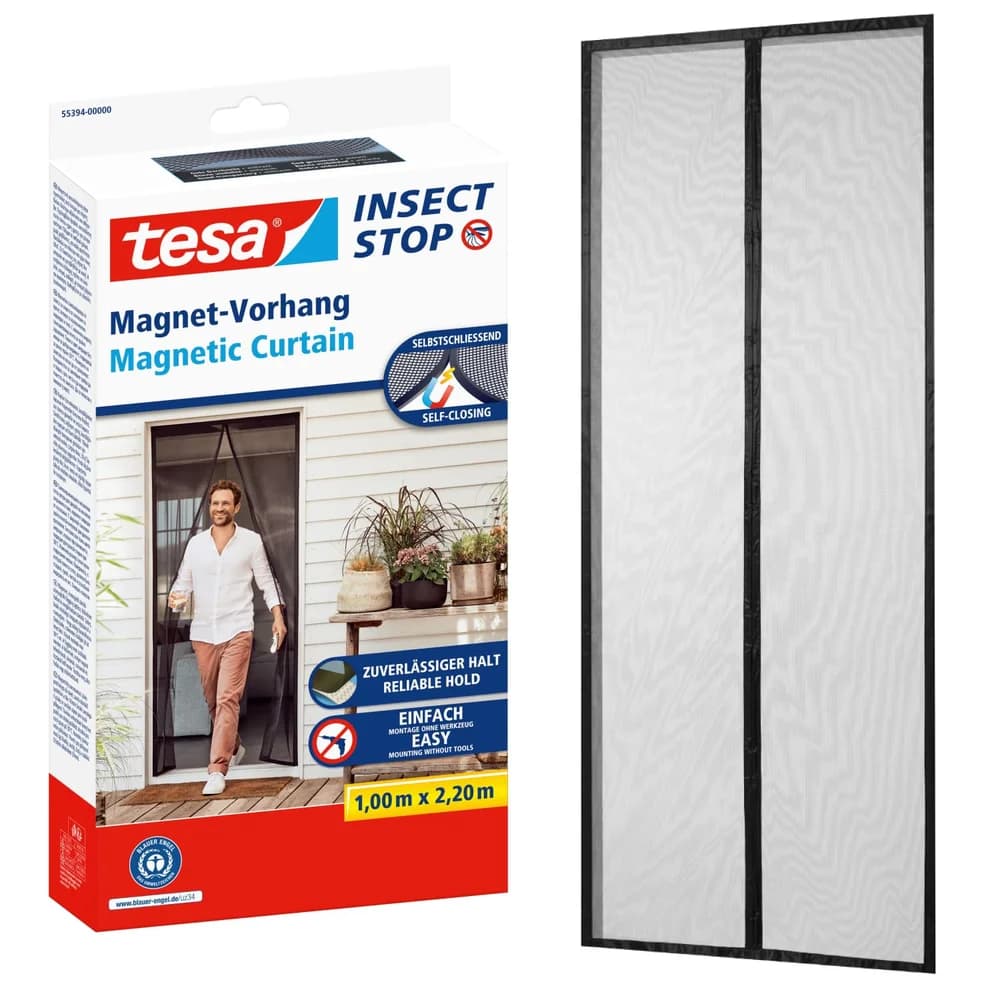 Tesa Fliegengitter Magnetvorhang 1,0x2,20m anthrazit 55394