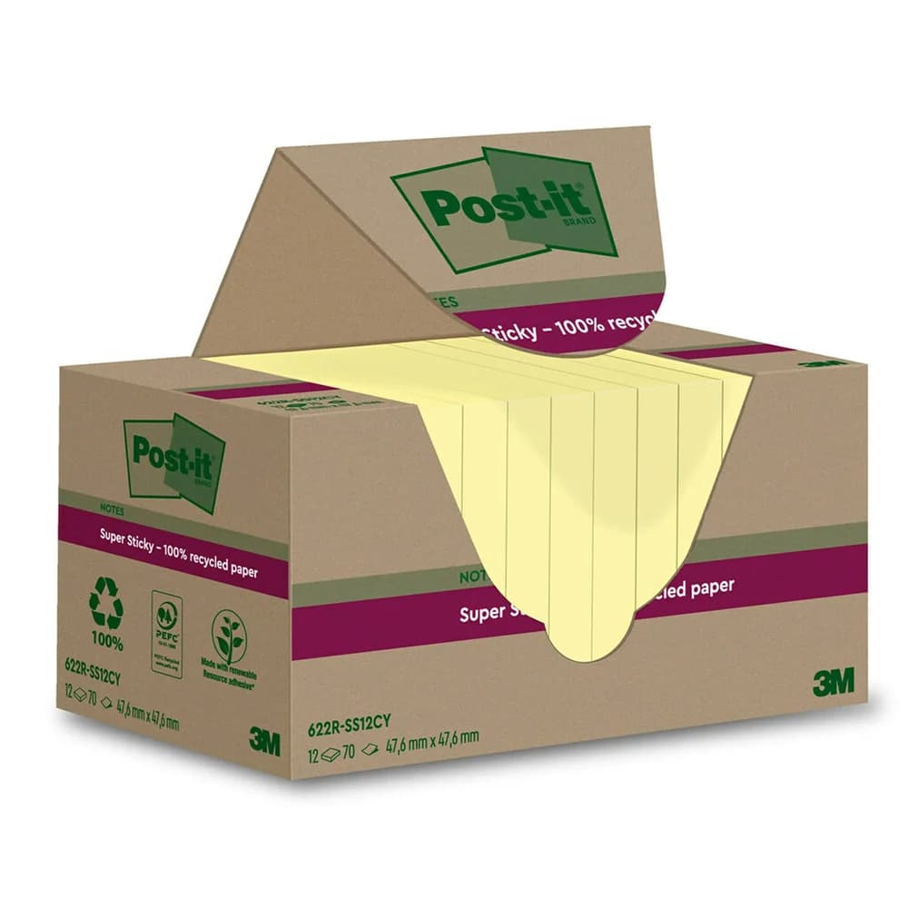 3M Notizzettel Super Sticky Recycling Notes
