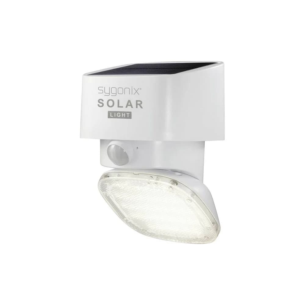 Sygonix Außen-Wandleuchte Sygonix SY-4673534 Solar-Außenwandleuchte mit Bewegungsmelder LED LE weiß