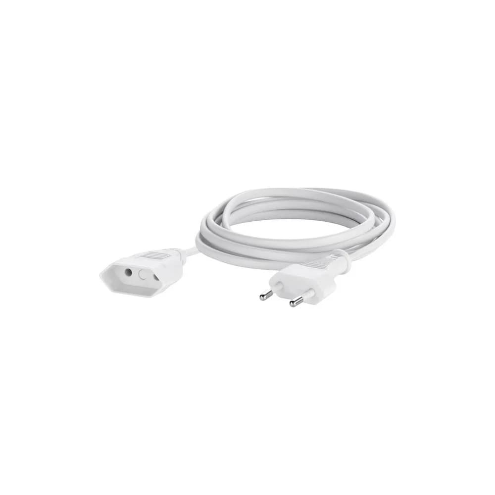 Sygonix SY-5042680 Strom Verlängerungskabel Weiß 5.00 m H03VVH2-F 2X 0,75 mm2