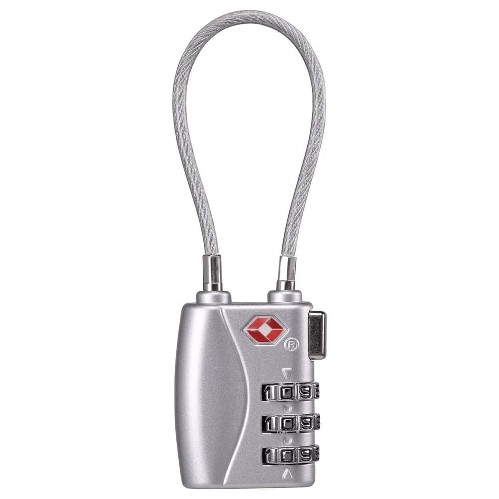 Sygonix SY-5044450 Kabelschloss 33 mm TSA Silber Zahlenschloss