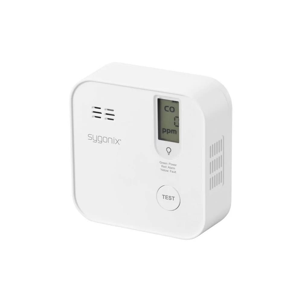 Sygonix Kohlenmonoxid-Melder inkl. 10 Jahres-Batterie, mit internem Sensor batteriebetrie SY-6032938