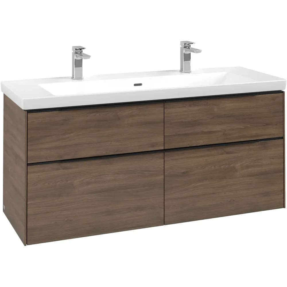Villeroy & Boch Subway 3.0 Waschbeckenunterschrank, 4 Auszüge, 1272 x 579 x 462 mm, Arizona Oak / Ar C60201VH