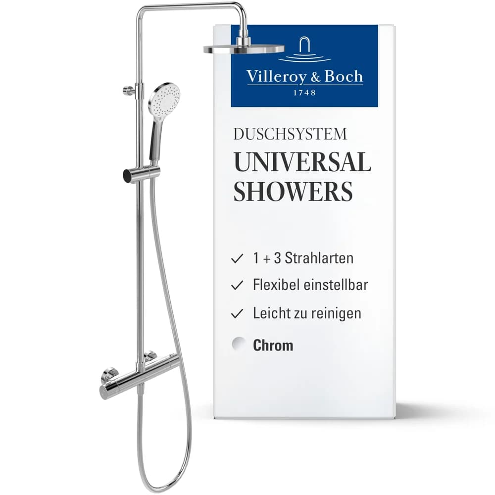 Villeroy & Boch Duschsystem mit drei Strahlarten TVS10900200061