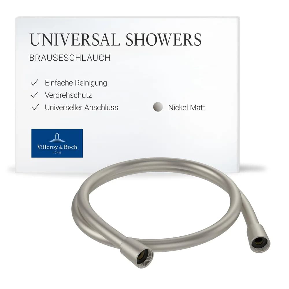 Villeroy & Boch Universal Showers Handbrauseschlauch TVC00003500064 1200mm, PVC, brushed nickel black