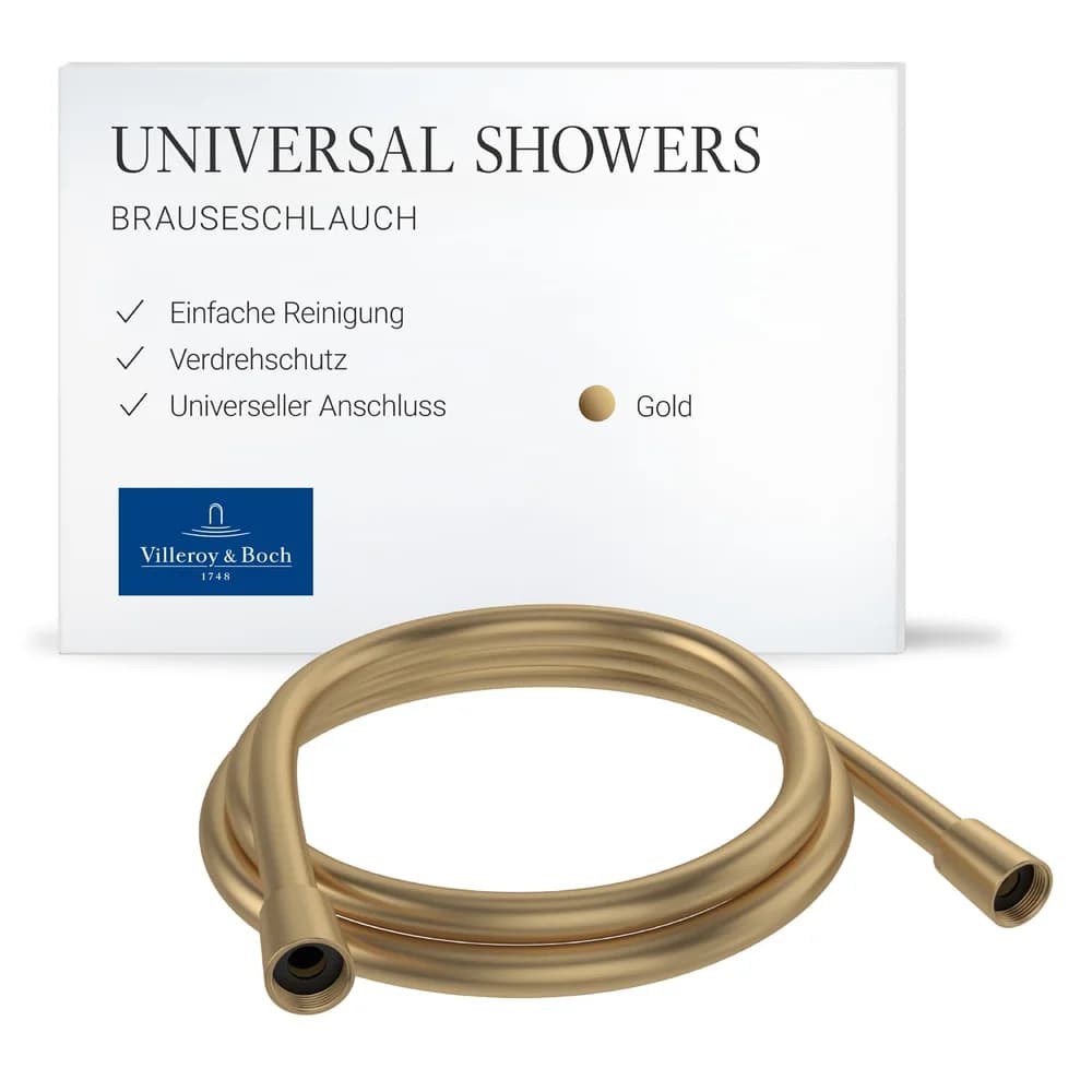 Villeroy & Boch Universal Showers Handbrauseschlauch TVC00003400076 1600mm, PVC, brushed gold