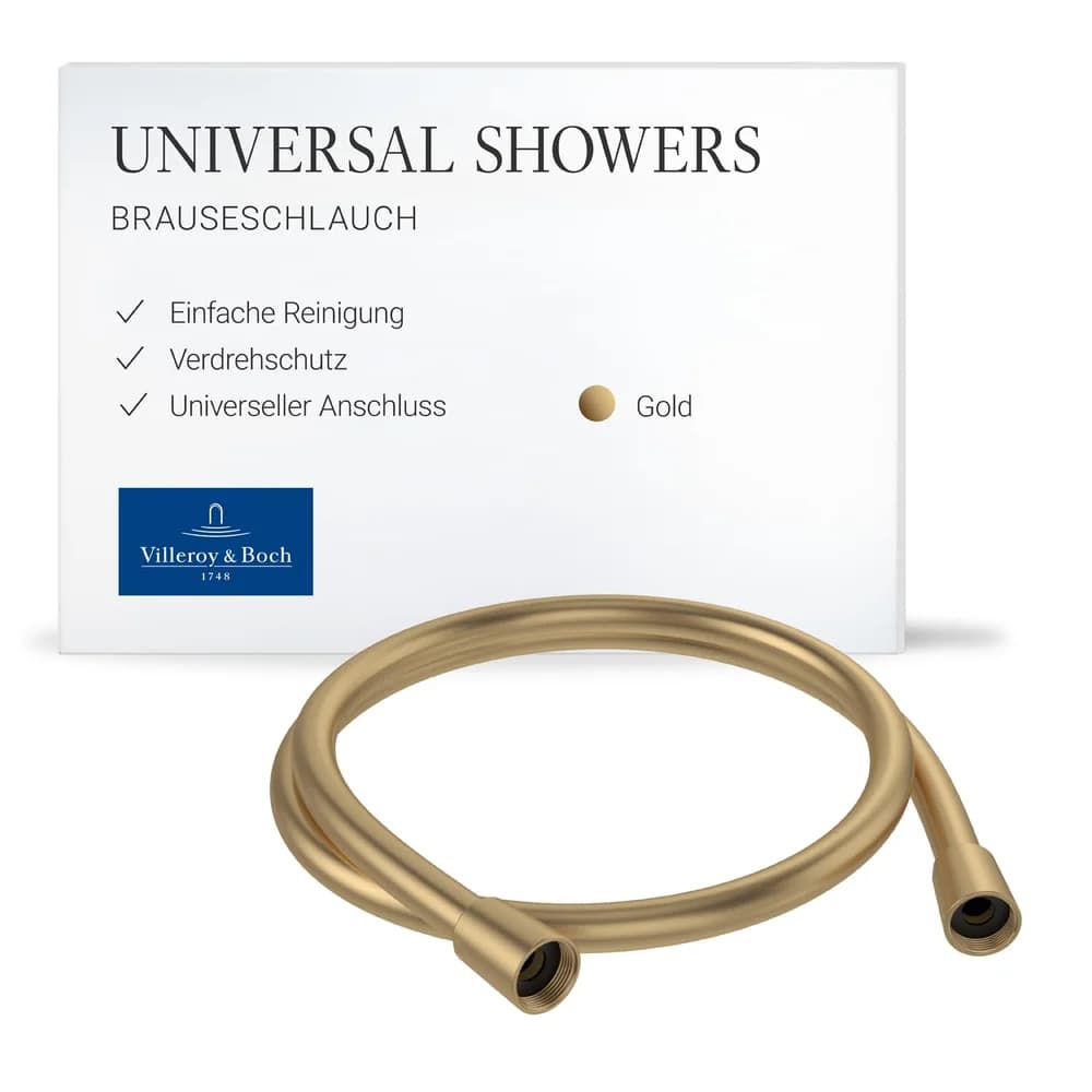 Villeroy & Boch Universal Showers Handbrauseschlauch TVC00003500076 1200mm, PVC, brushed gold