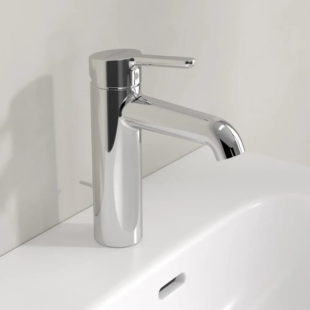 Villeroy & Boch Waschtischarmatur Skyla TVW116005000 m Zugstangen- Ablaufgarnitur Chrom TVW11600500061