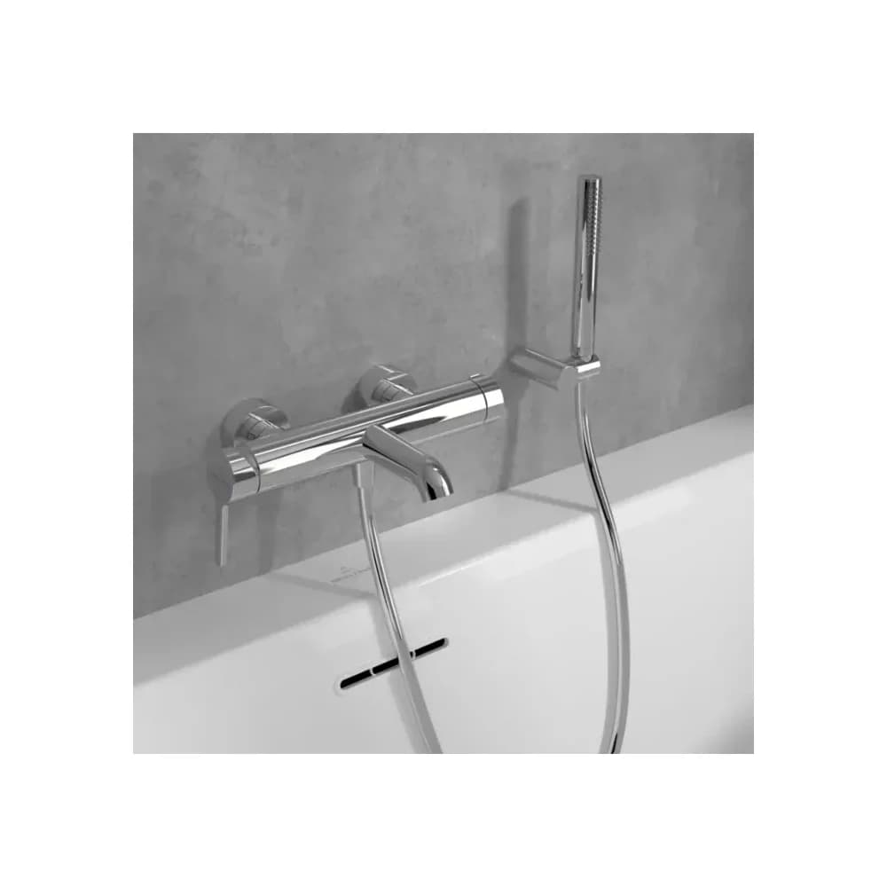 Villeroy & Boch TVS11600300061 Einhebel-Badewannenarmatur Skyla - Silber/Grau