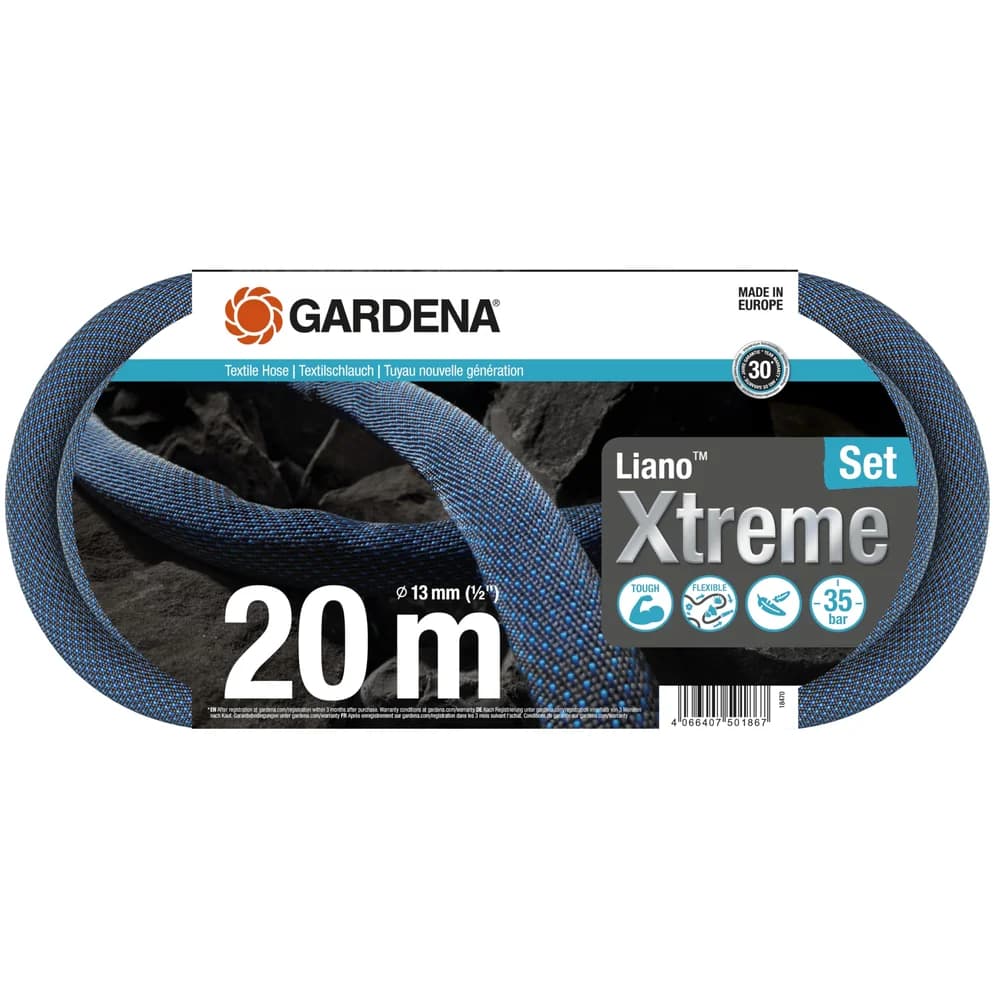 GARDENA Gartenschlauch Textilschlauch 20 m Set 18470-20