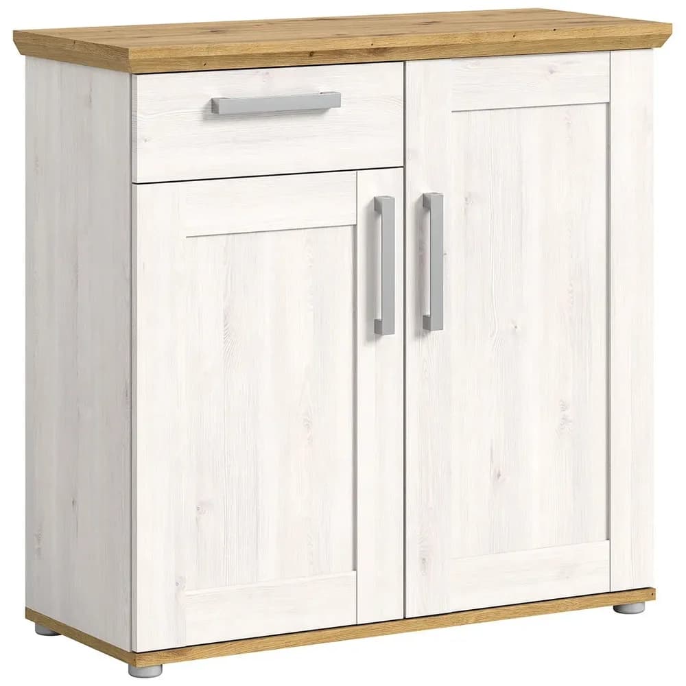 xonox.home Kommode Verona, Sibiu Lärche Nachbildung Melamin Modern 90x88x37 cm weiß