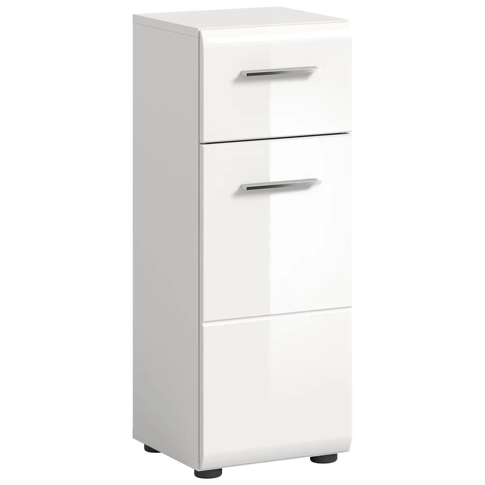 xonox.home Hochschrank in Weiß Hochglanz - 30x80x30cm (BxHxT)