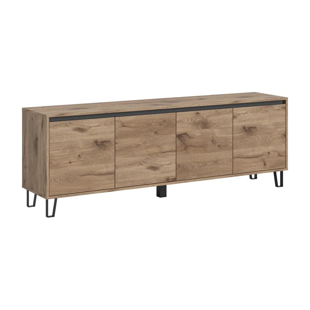 xonox.home Lowboard, Viking Oak Nachbildung Softclose Modern 184x64x40 cm braun