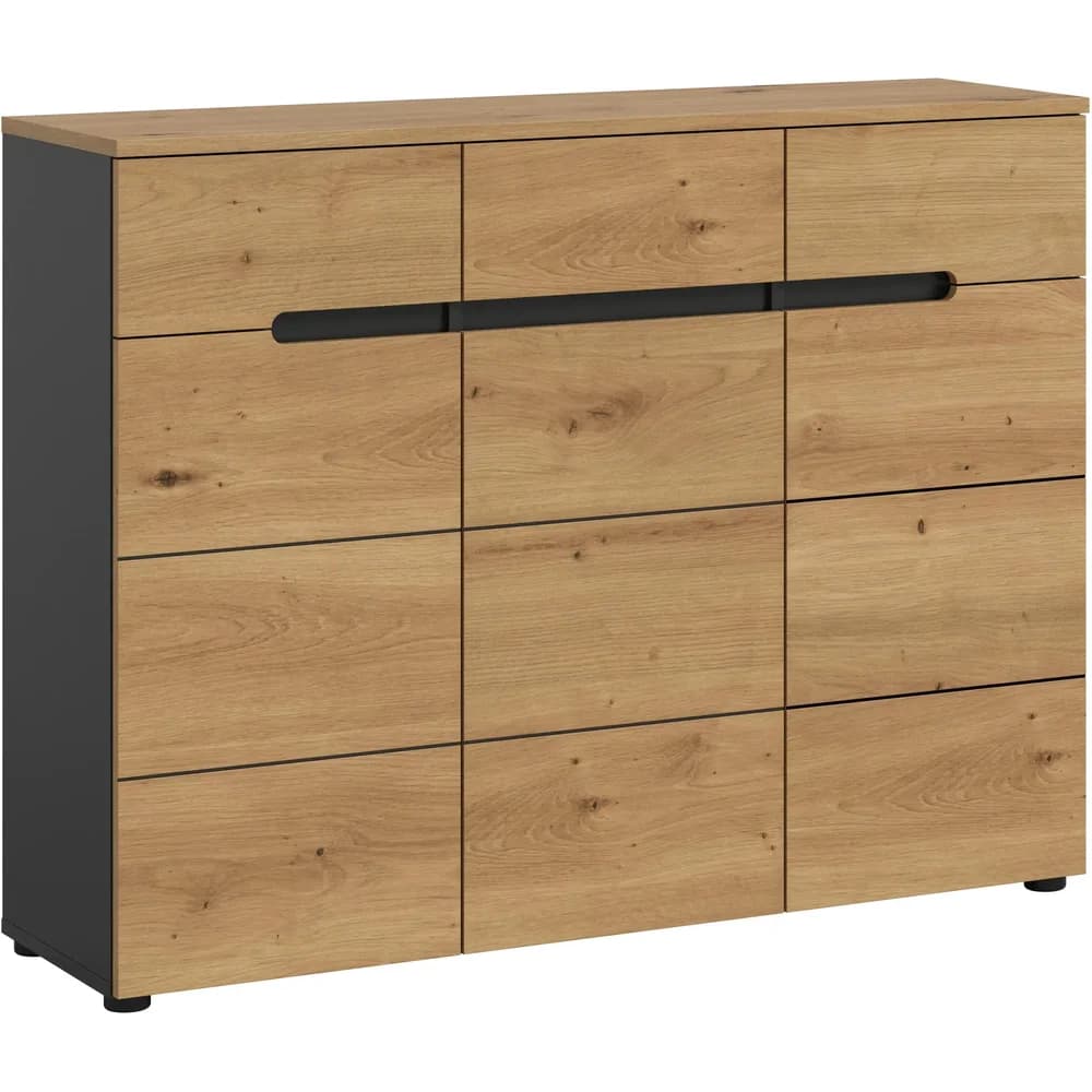 Sideboard , grau , Maße (cm): B: 120 H: 94