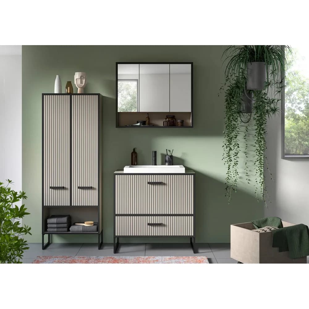 Ebuy24 Bagno Badmöbelset Kaschmir Dekor.