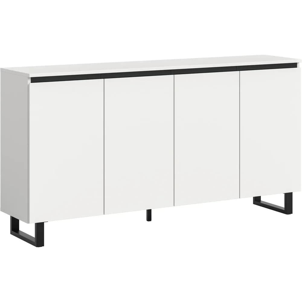 Ebuy24 Tomasa Sideboard 4 Türen weiß.