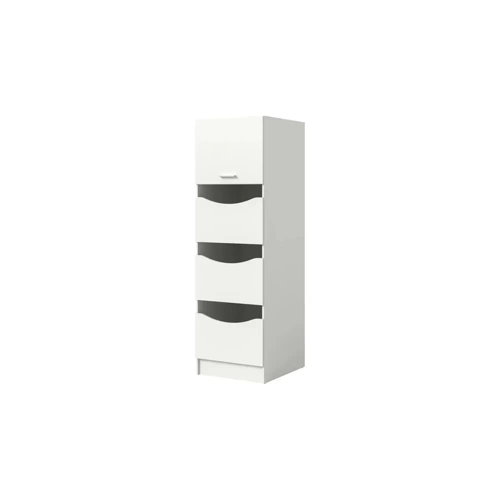 Wäscheschrank ¦ weiß ¦ Maße (cm): B: 60 H: 195