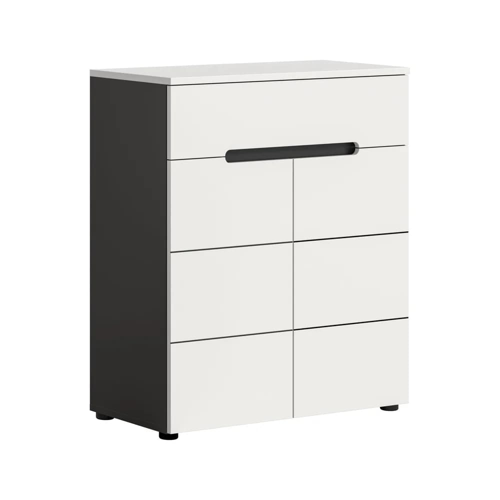 Ebuy24 Canu Schuhschrank 2 Türen, 1 Schublade weiß, grau.