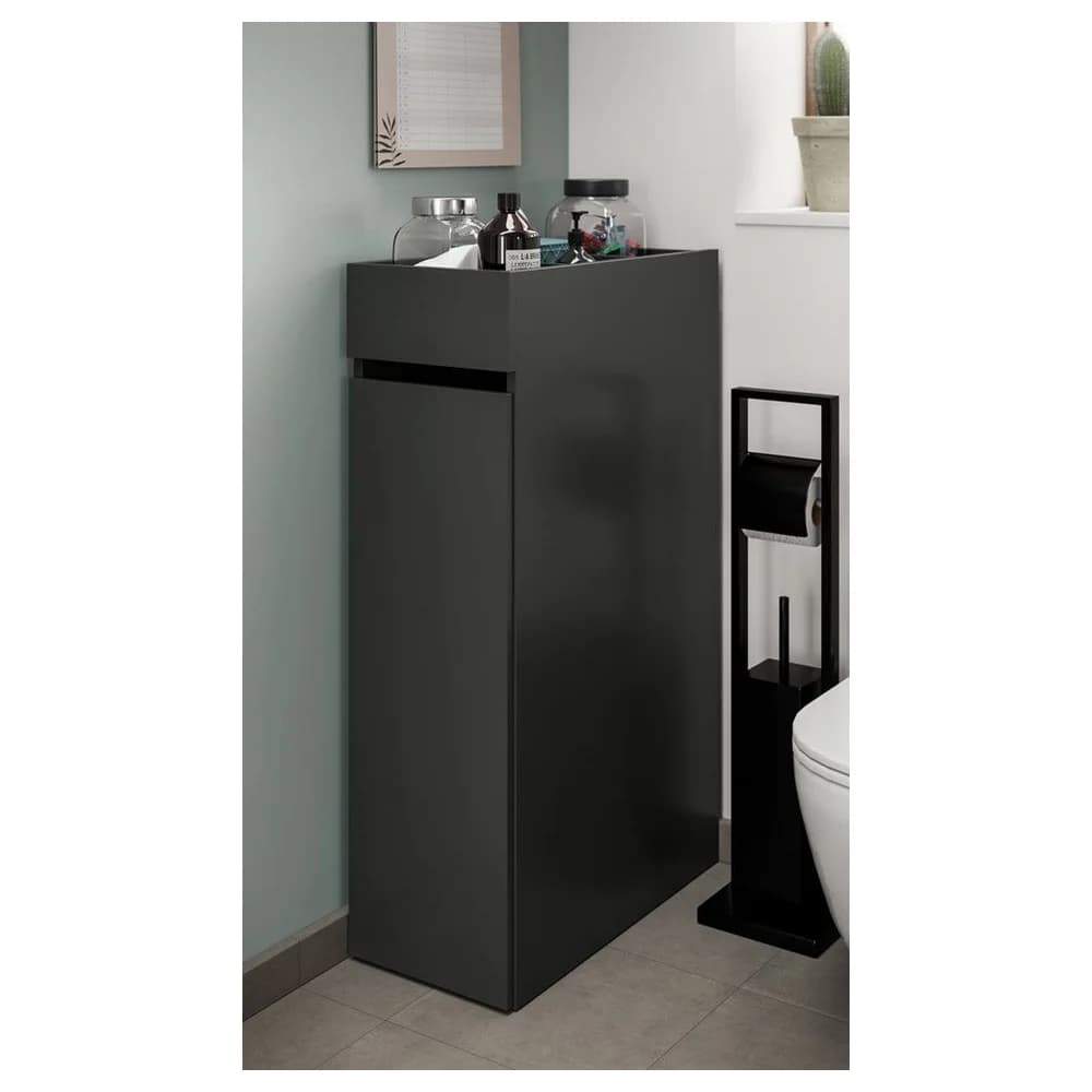 Ebuy24 Free Badschrank 1 Schublade, 3 Regale Anthrazit.