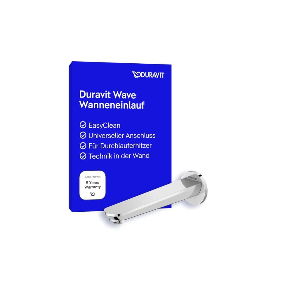 Duravit Wave Wanneneinlauf WA5240010010 Ausladung 202mm, chrom