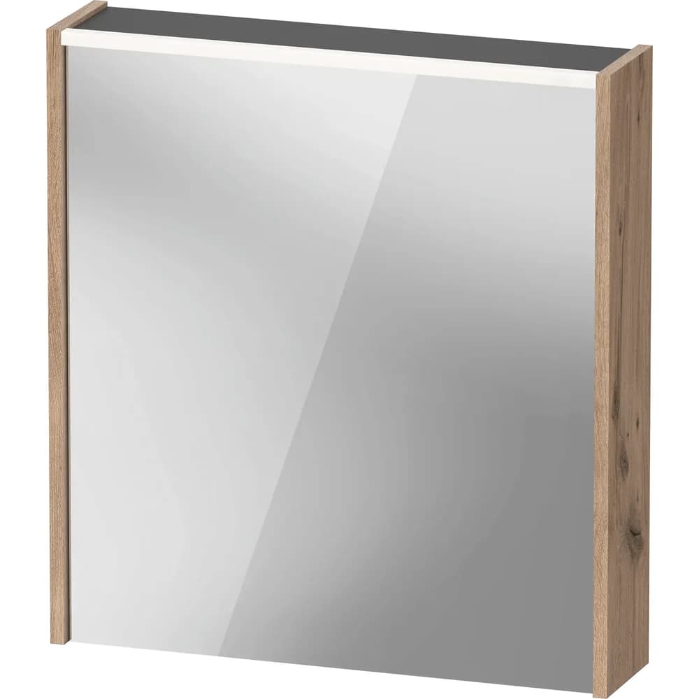 Duravit D-Code Spiegelschrank mit LED Beleuchtung 1 Tür, Türanschlag links DC7105L55550000