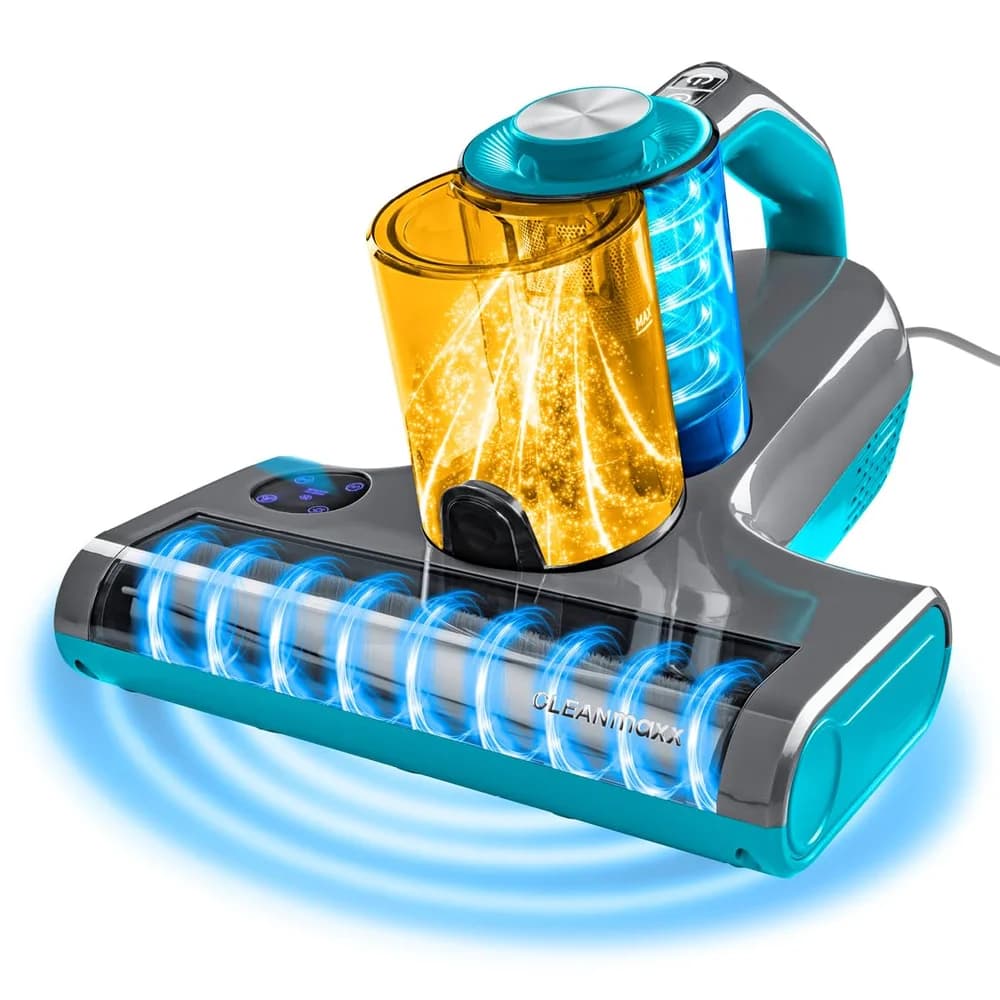 CLEANmaxx Milbensauger Rotation Power - entfernt 99,9 % Milben - mit UV-C-Licht