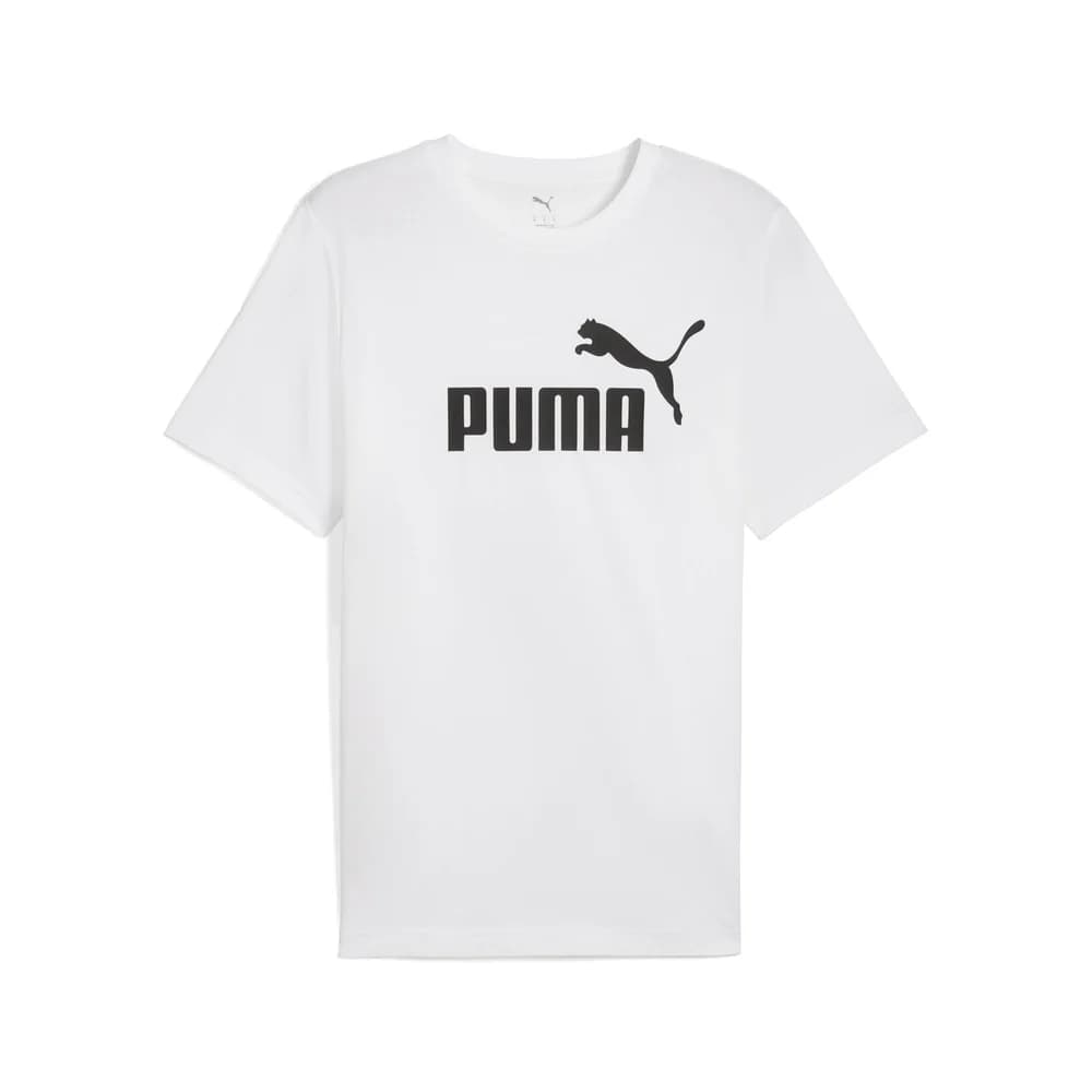 PUMA Herren T-Shirt - ESS No.1 Logo Tee, Rundhals, Kurzarm, uni Weiß / L