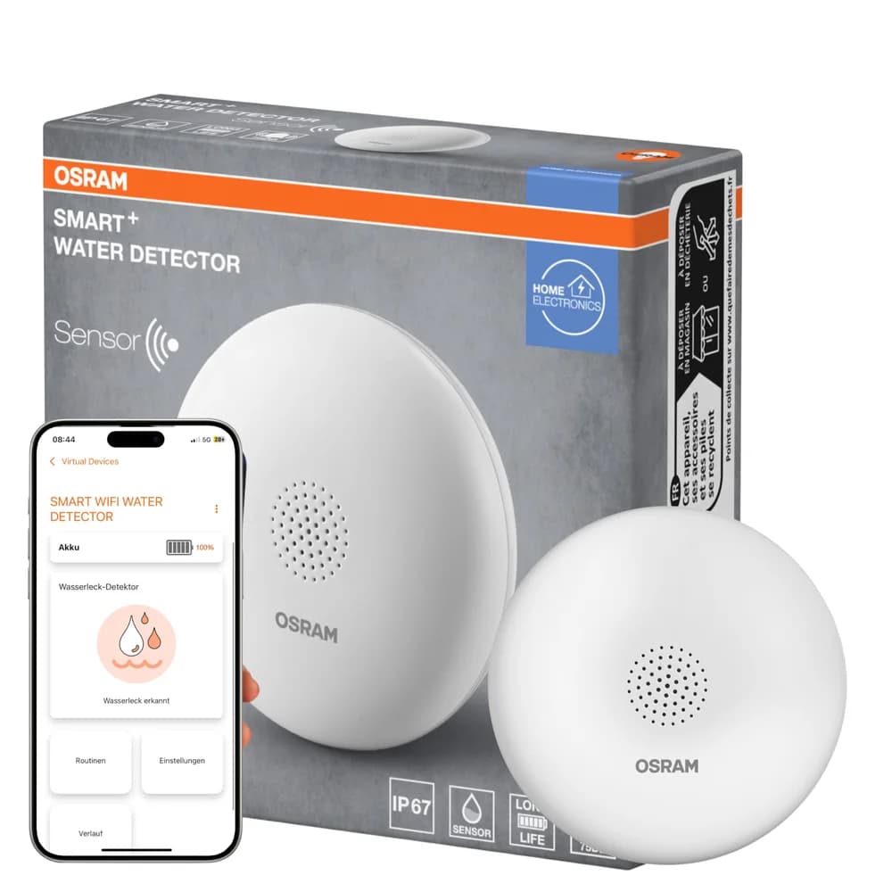 Intelligenter Wasserleckdetektor Weiß Osram SMART+ WiFi