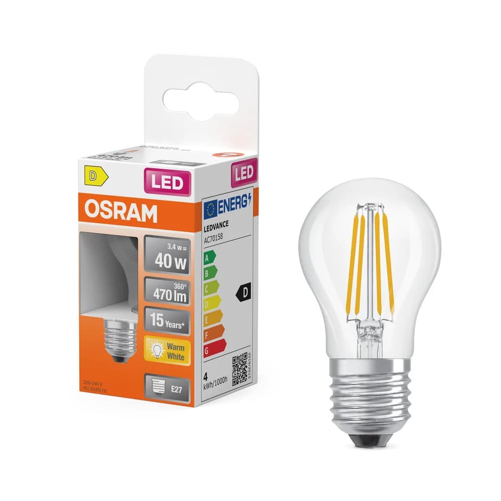 LDV 854467790 - LED-Lampe Star E27, 3,4 W, 470 lm, 2700 K, Filament