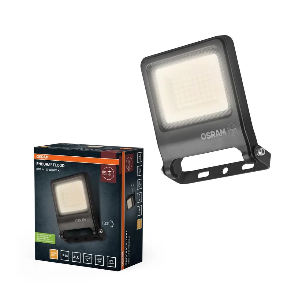 OSRAM Endura Flood LED-Strahler 30W 3000lm 3000K IP65 Grau