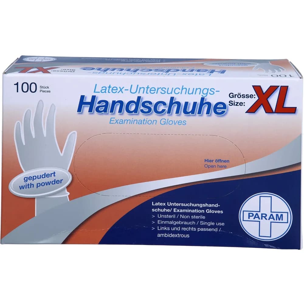 Handschuhe Einmal Latex gepudert Xl