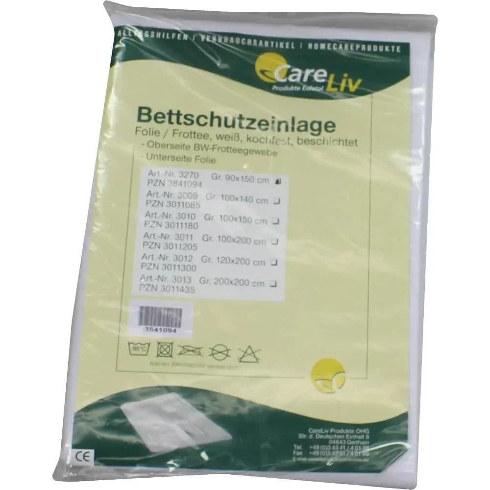 Bettschutzeinlage Folie/Frottee 90x150 cm Careliv
