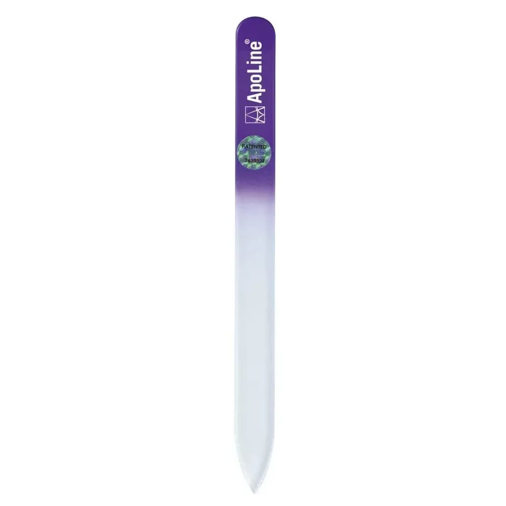 Apoline Nagelfeile Glas 14 cm lila