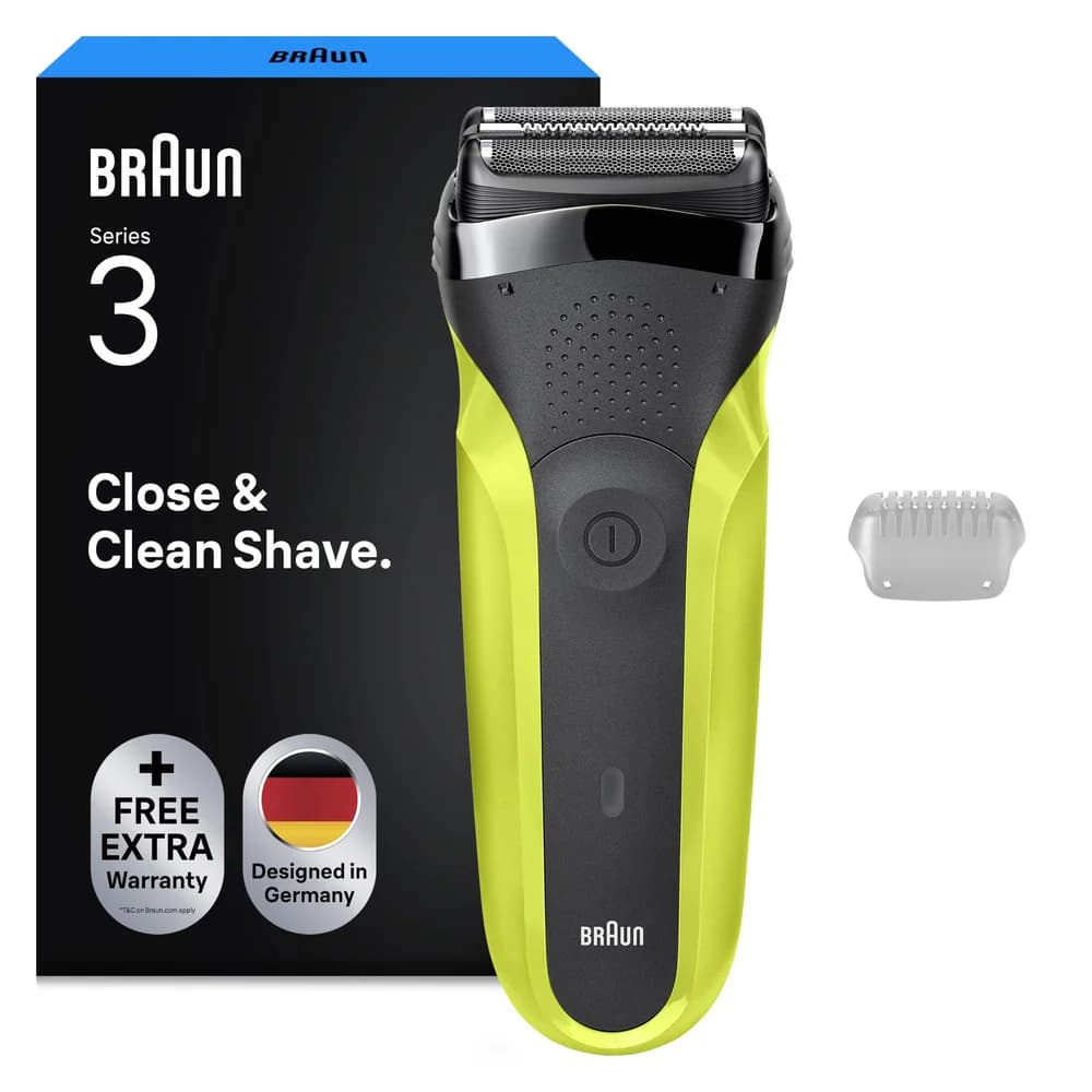 Braun Rasierer 300s Series 3 grün-schwarz