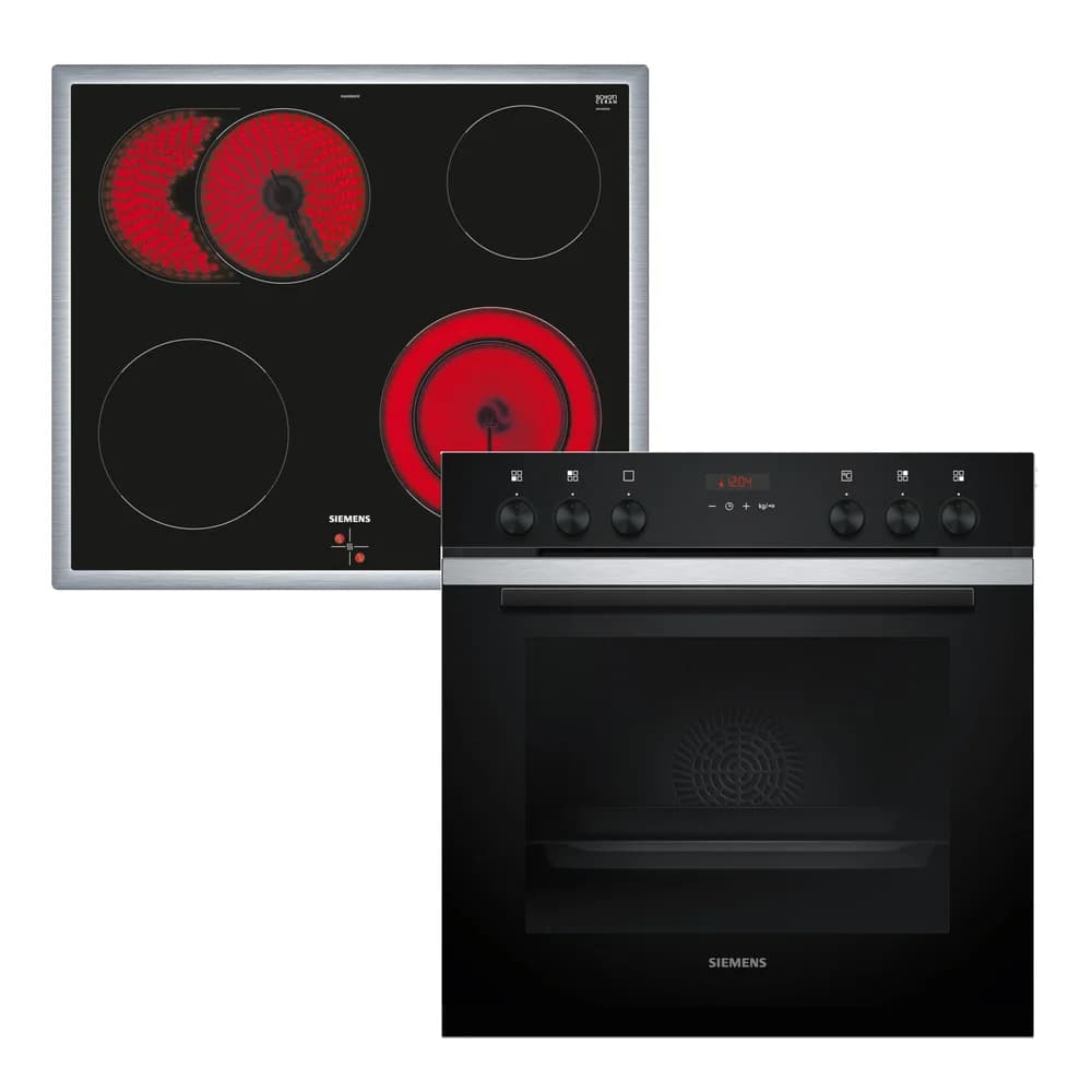 SIEMENS PQ212KA10 iQ300, Einbauherdset (Elektrokochfeld, A+, 71 l)