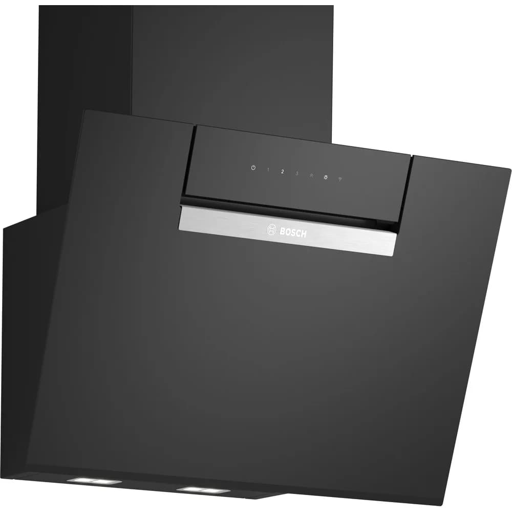 Bosch DWK67FN60, Serie 4, Wandesse, 60 cm, Klarglas schwarz bedruckt, Schwarz