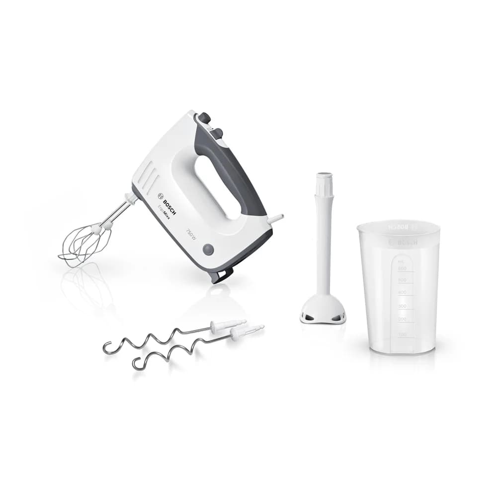 BOSCH Handmixer MFQ37470, Edelstahl Rührwerkzeuge weiß