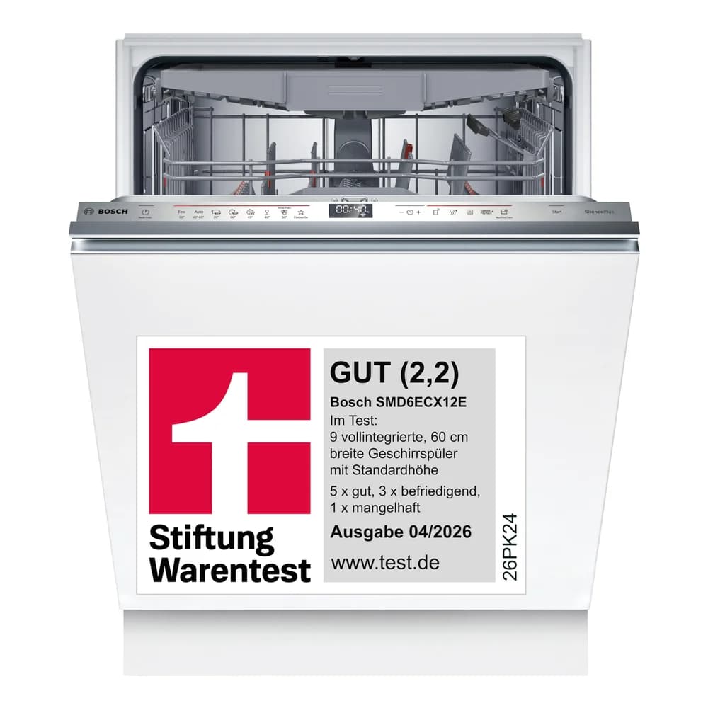 BOSCH SMD6ECX12E Einbau-Geschirrspüler integriert 60 cm - Weiß