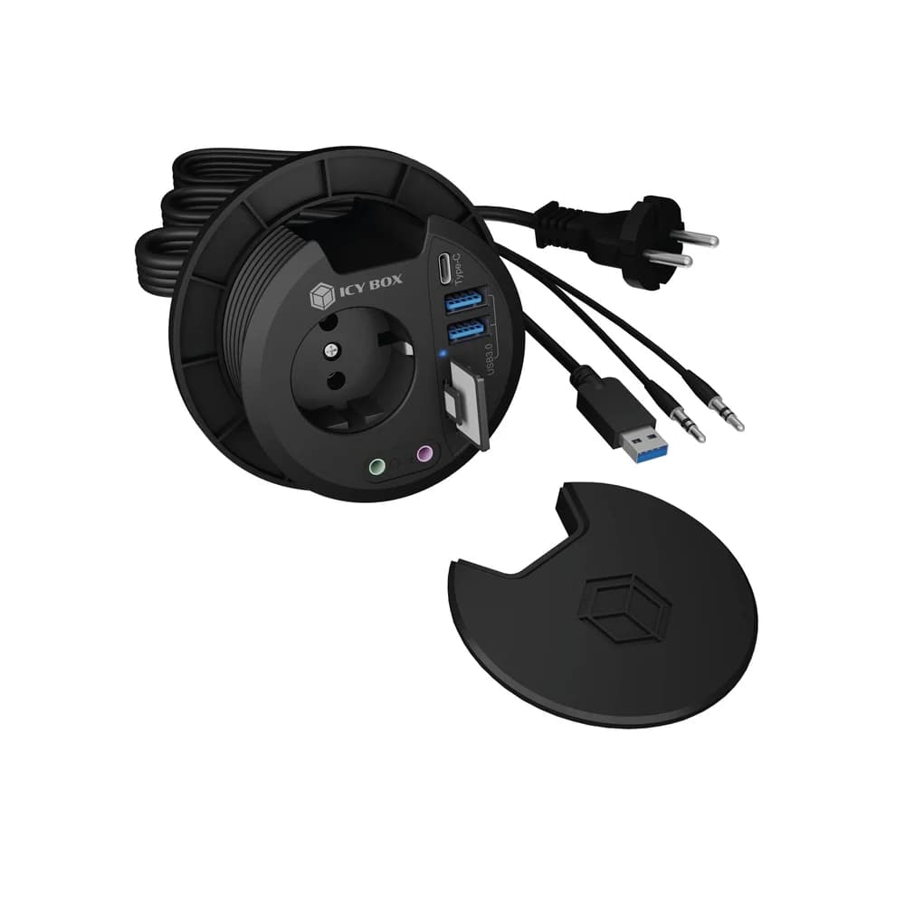 ICY BOX USB3.0 HUB 8-Port Tisch-HUB 230V Stecker
