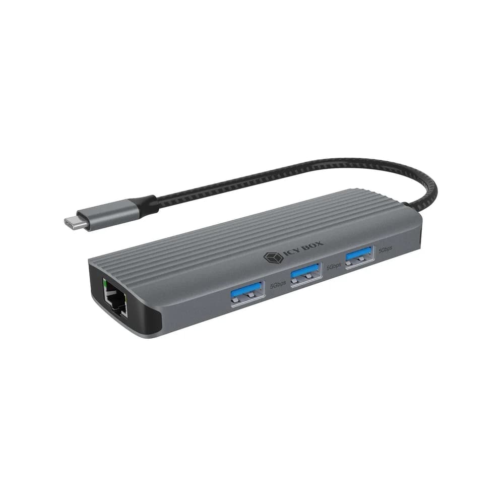 ICY BOX Laptop-Dockingstation IB-DK4034a-CPD, 6 in 1 docking station, HDMI 4K60Hz