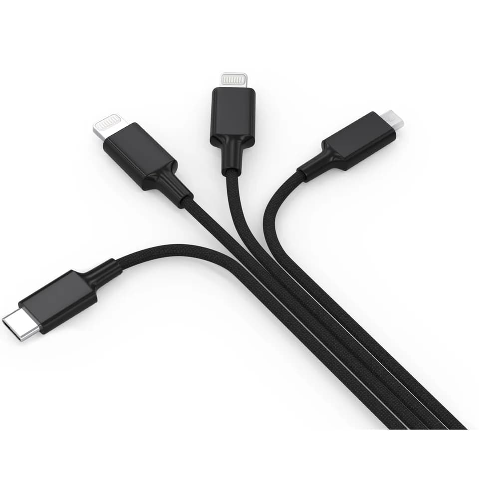 smrter Hydra ELITE 6in1 Nylon-Ladekabel Typ Lightning, black retail