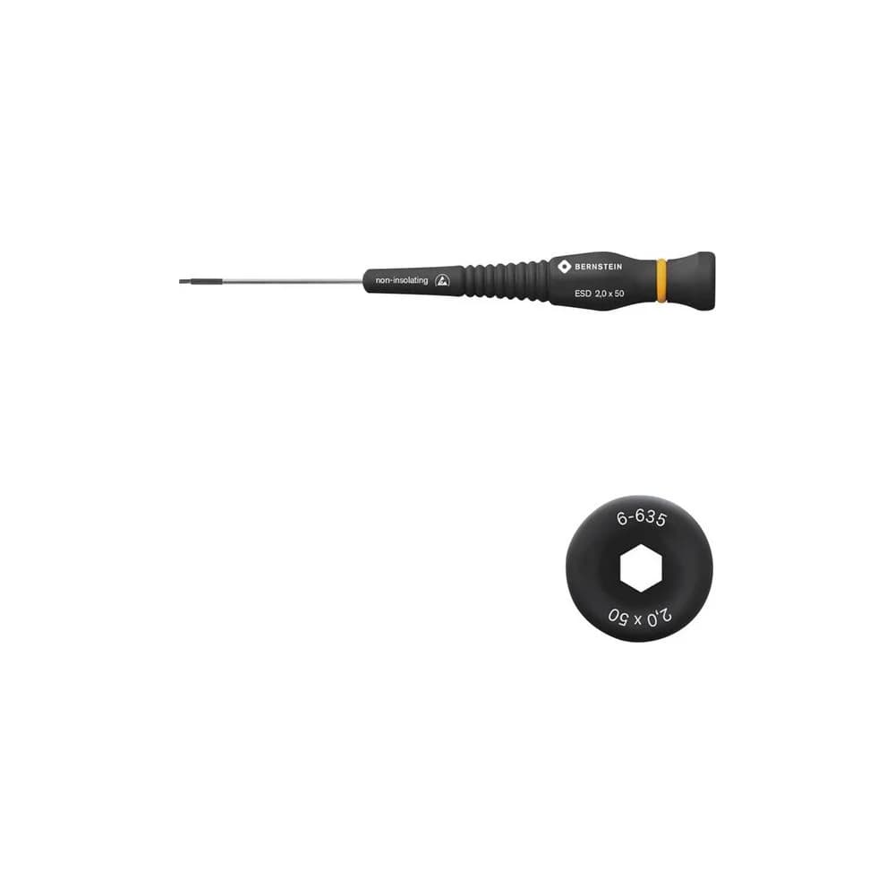 BERN 6 635 - ESD Stiftschlüssel, Innensechskant, 2,0 mm