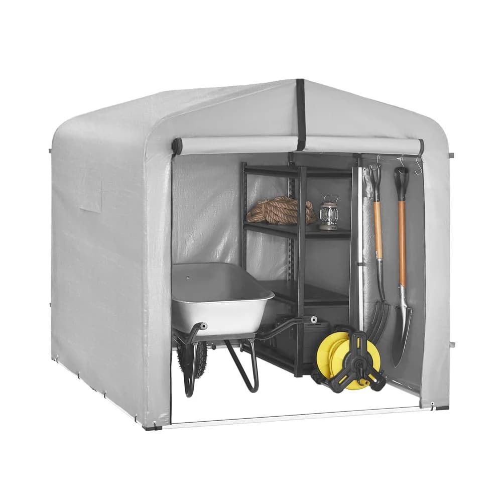 SoBuy Fahrradgarage für 2 bis 4 Fahrräder Grün 219x159x162cm Funktional