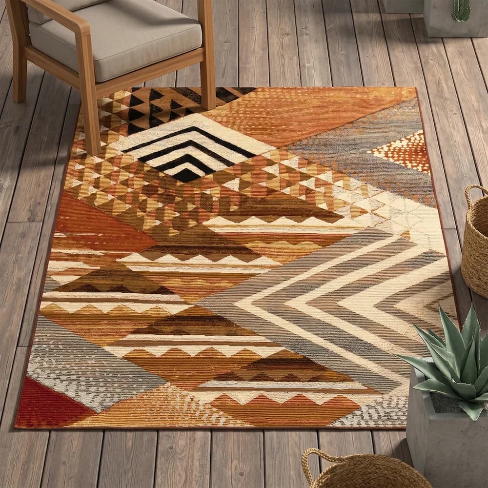 Gino Falcone In- & Outdoorteppich Aurora brown multi 80 x 165 cm