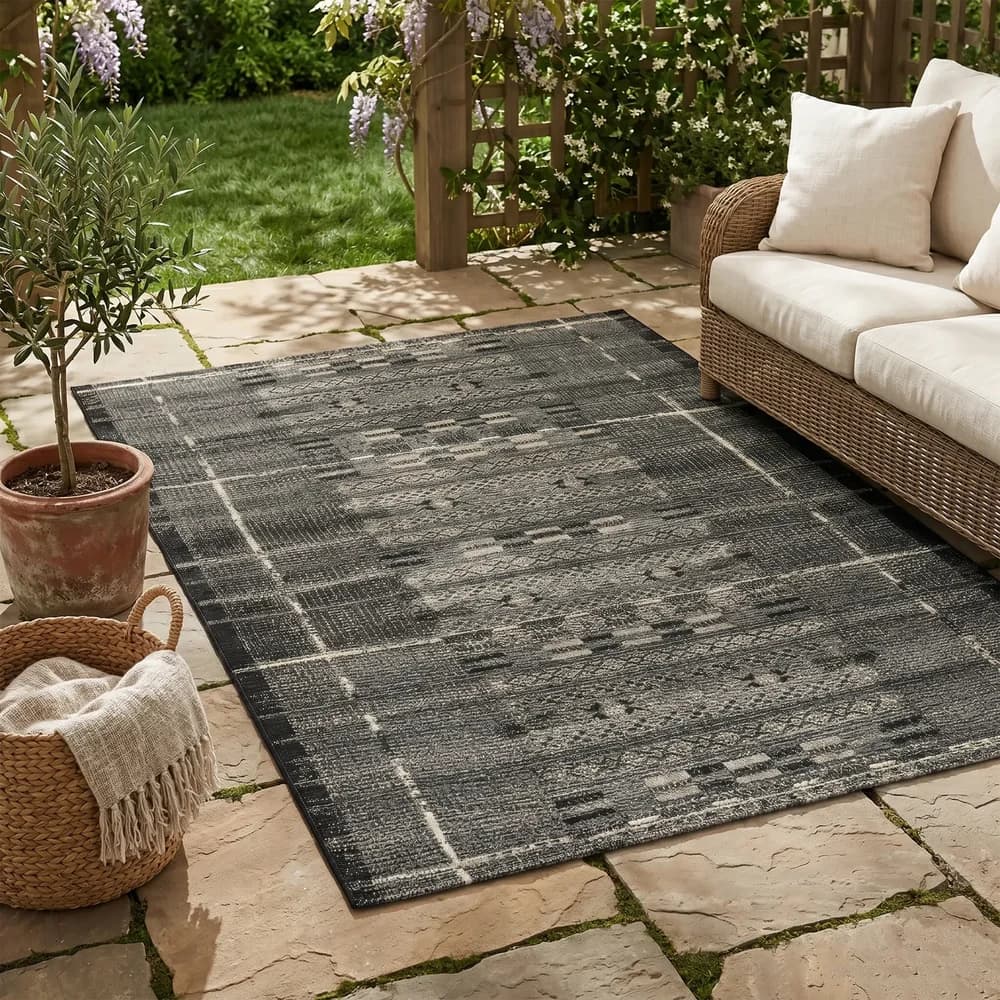 Gino Falcone In- & Outdoorteppich Aurora grey 80 x 165 cm