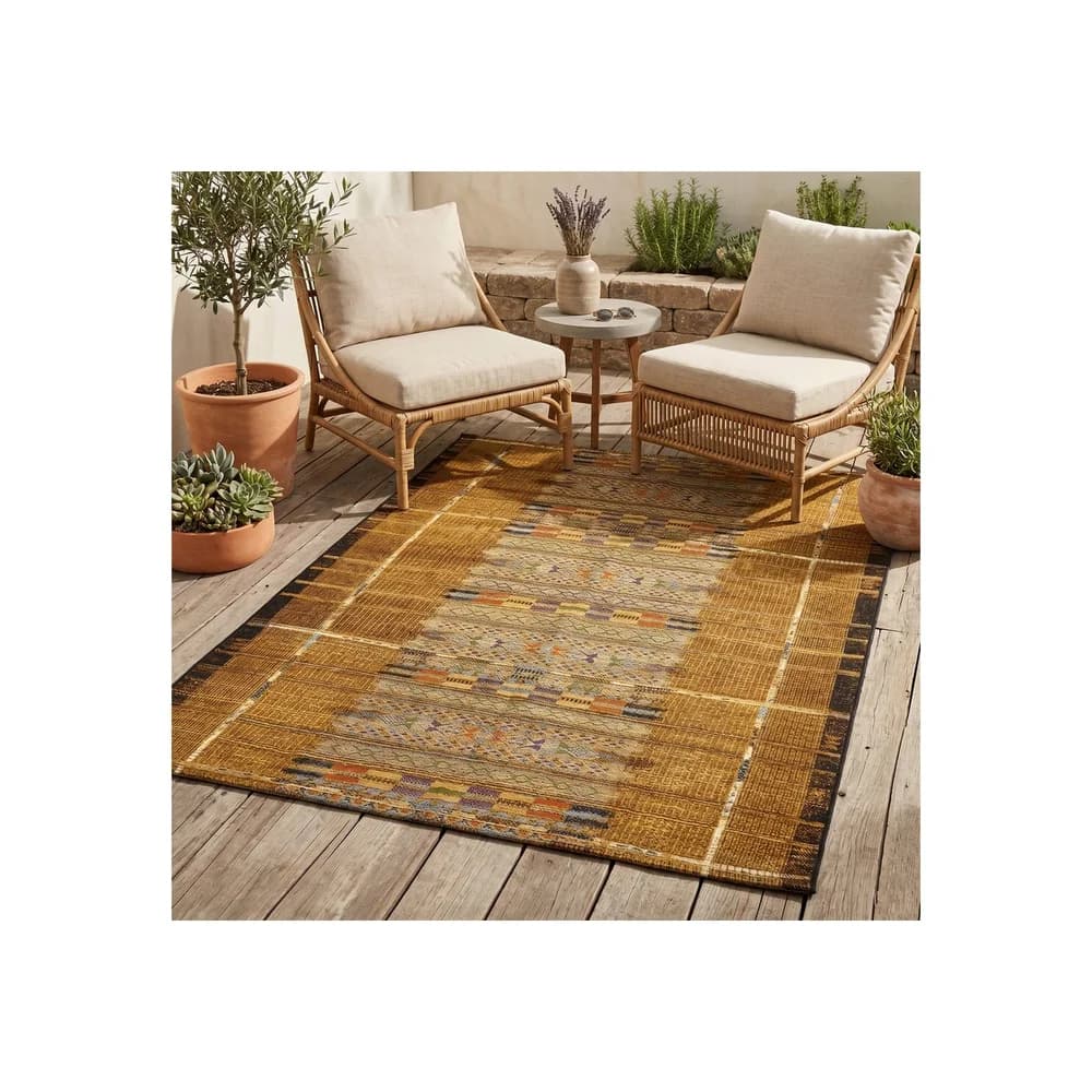 Gino Falcone In- & Outdoorteppich Aurora gold 80 x 165 cm